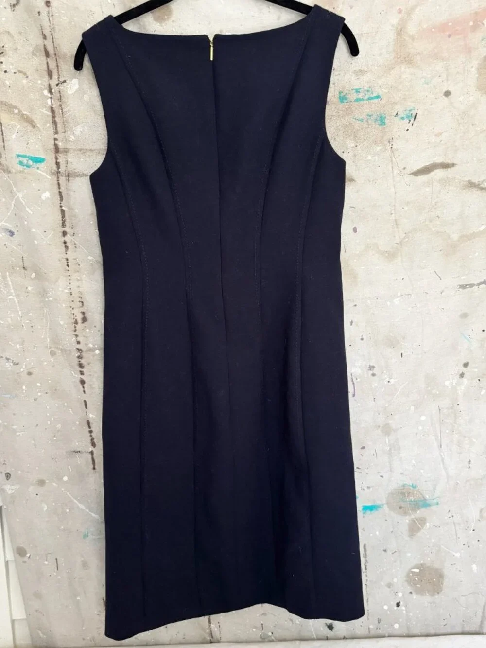 Tory Burch Wool Blend Navy Sheath Dress